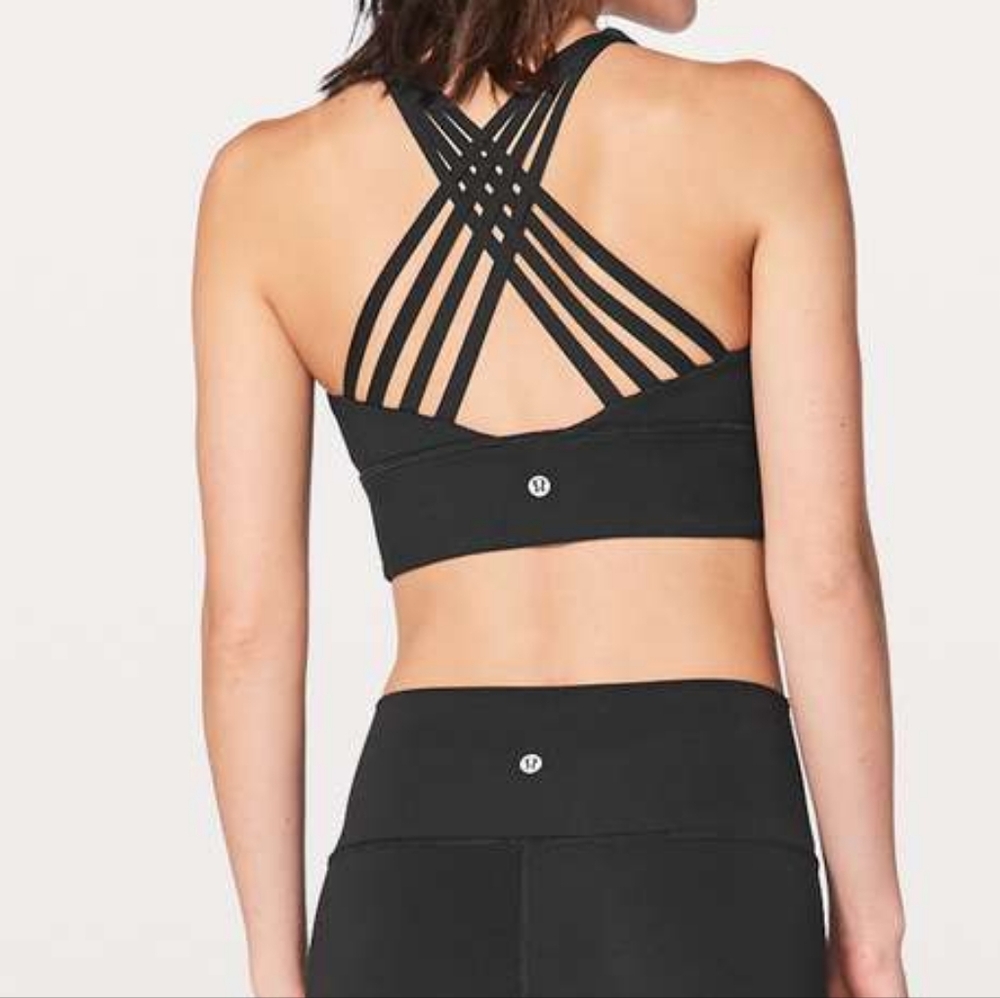 Lululemon Athletica Cross Back Sports Bra Free To Be Moved XS Size 4 Black